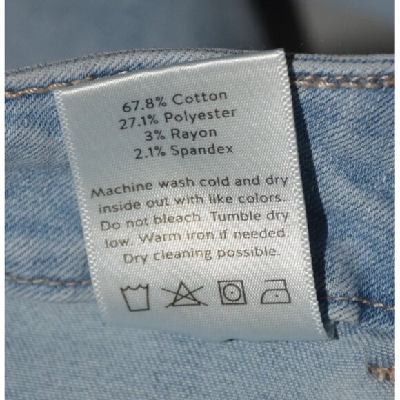 JBD Just Black Denim Ladies 30 Patch Pocket Light Wash Wide Leg Jeans High Rise - Picture 10 of 11